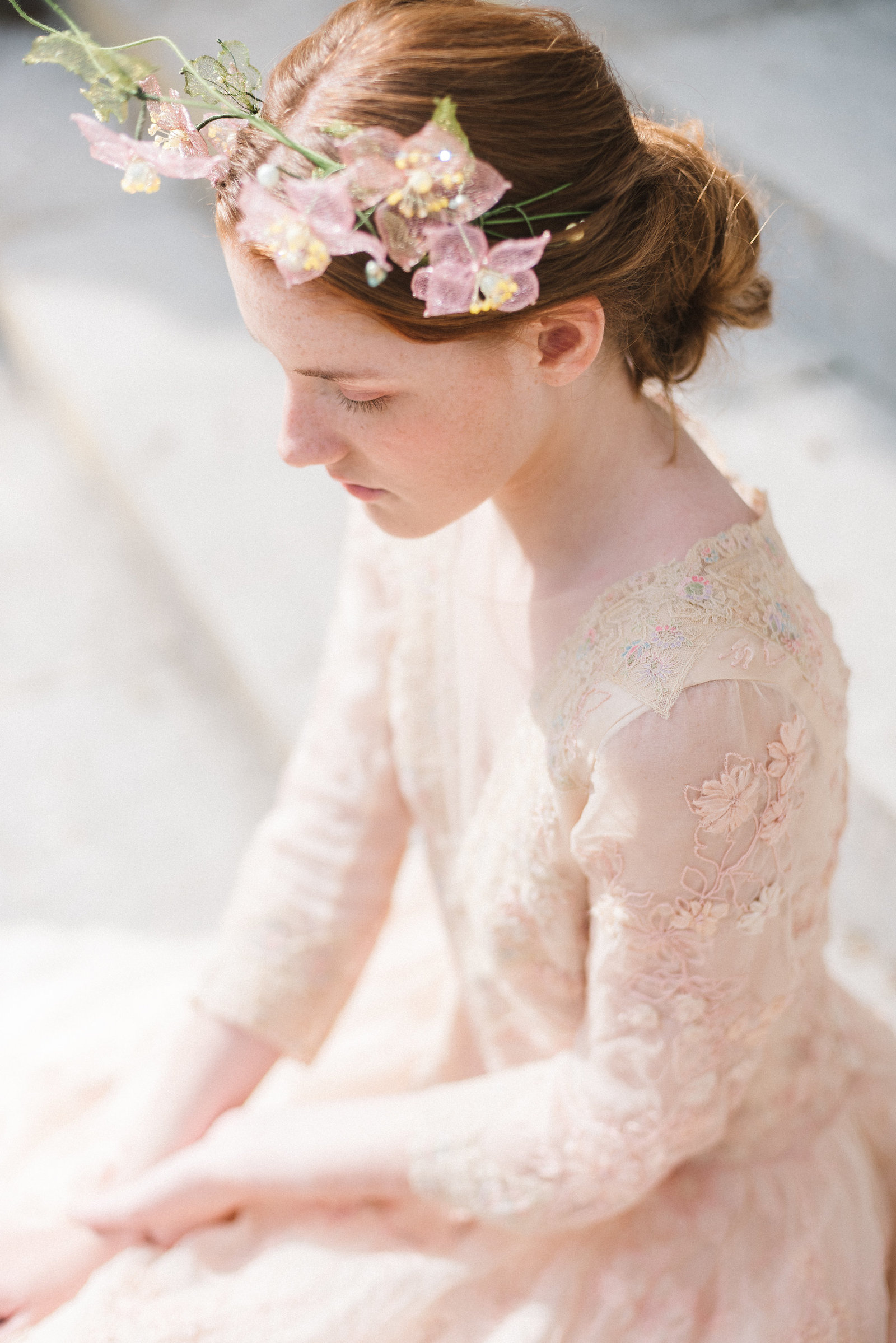 Titania-blush-flower-embroidered-wedding-dress-JoanneFlemingDesign-PhotographyByBea (5)
