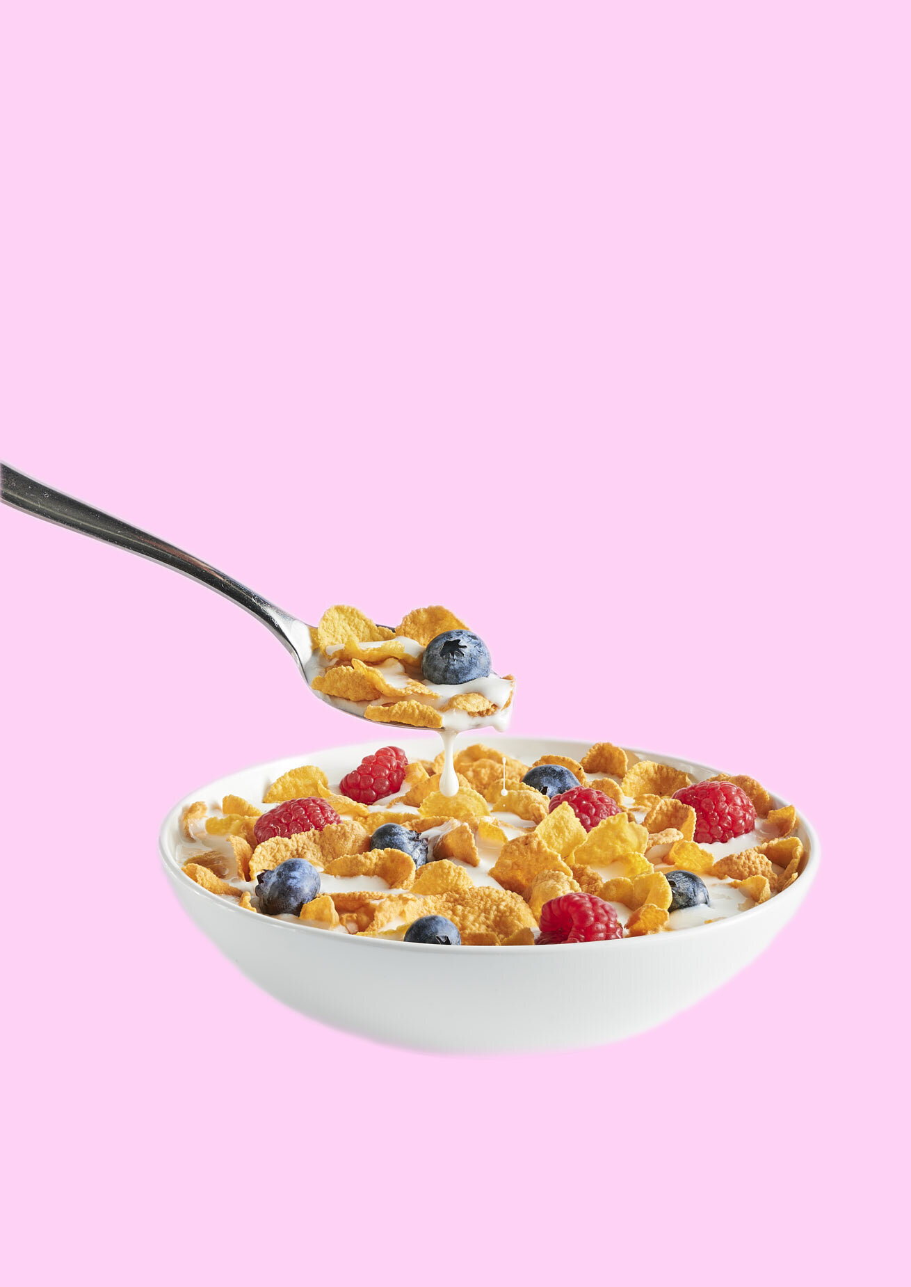 Cereal on Pink Vertical