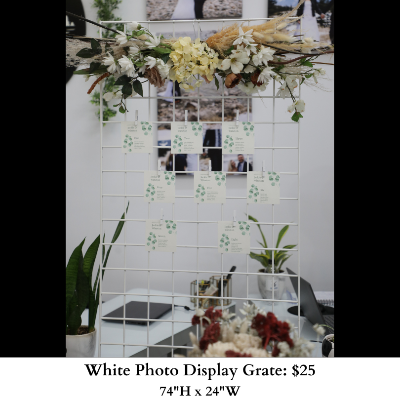 White Photo Display Grate-972