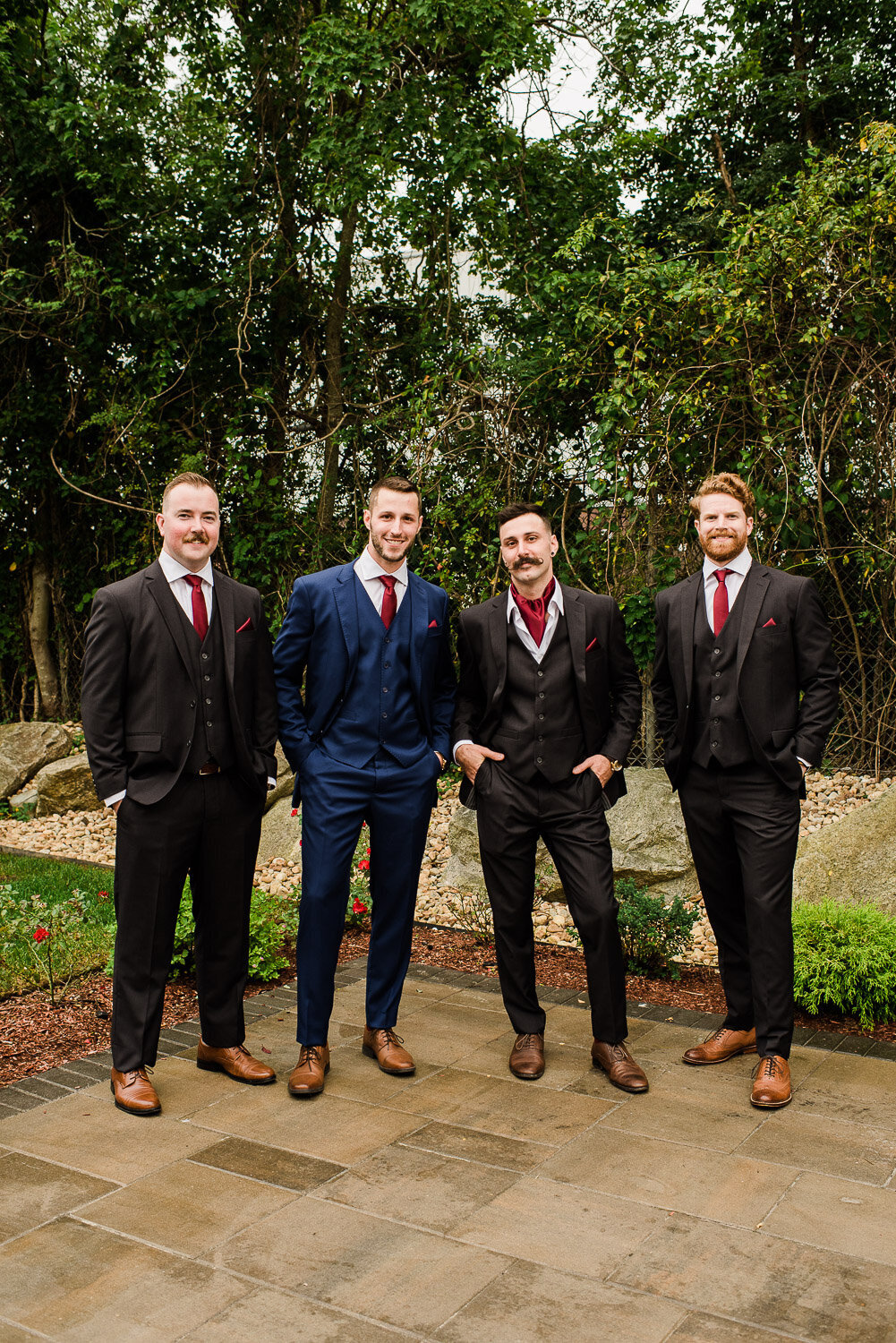 groomsmen portrait casual