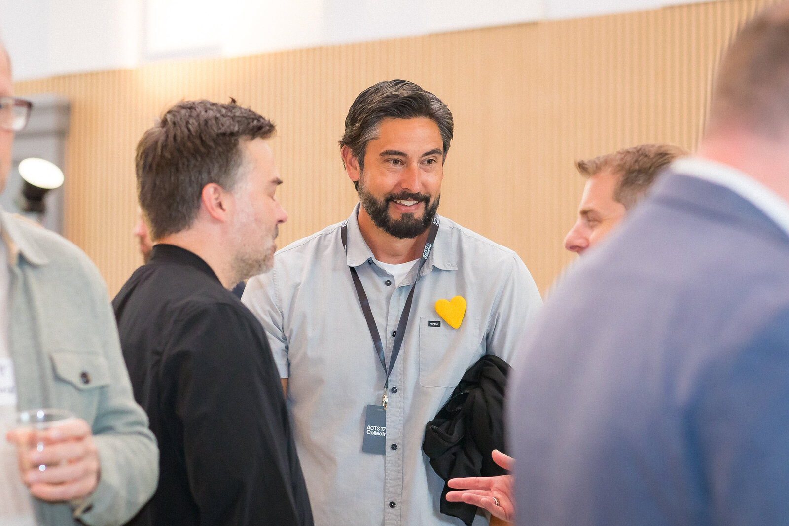 Guests in conversation during the Holy Shift event hosted by ACTS 17 Collective.