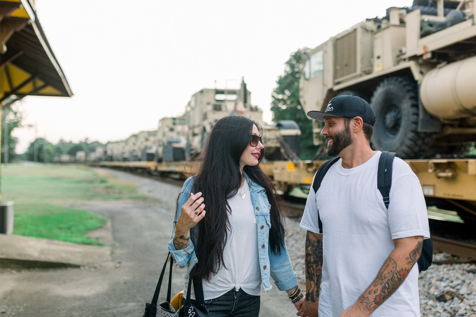 Couple smiling captured by Staci Addison Photography