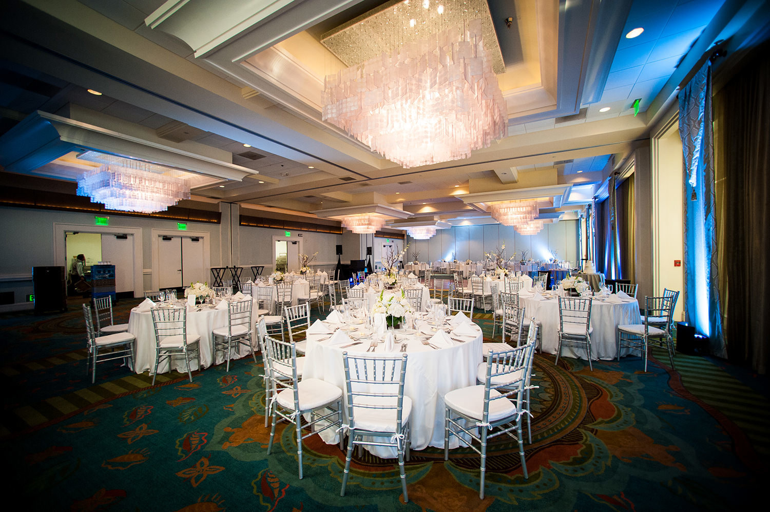 Gorgeous reception room setting at Paradise Point Resort and Spa