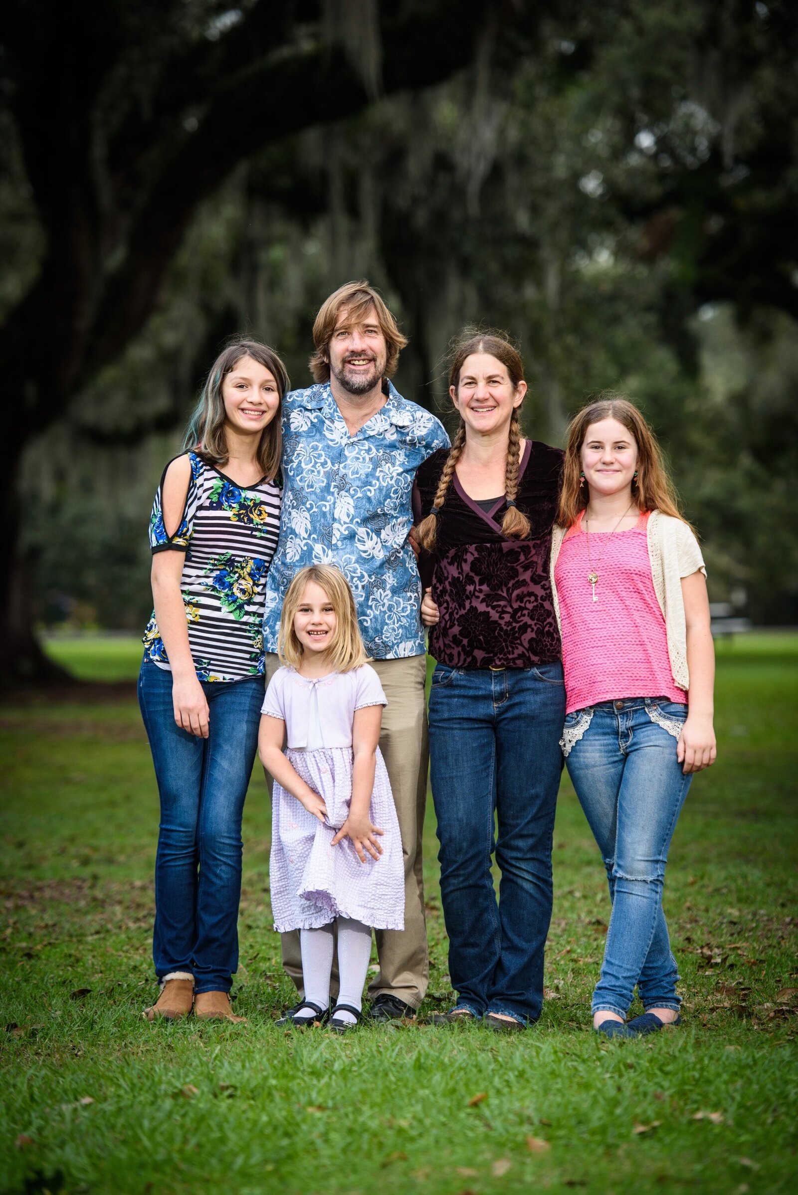 Family portrait in Audubon Park
