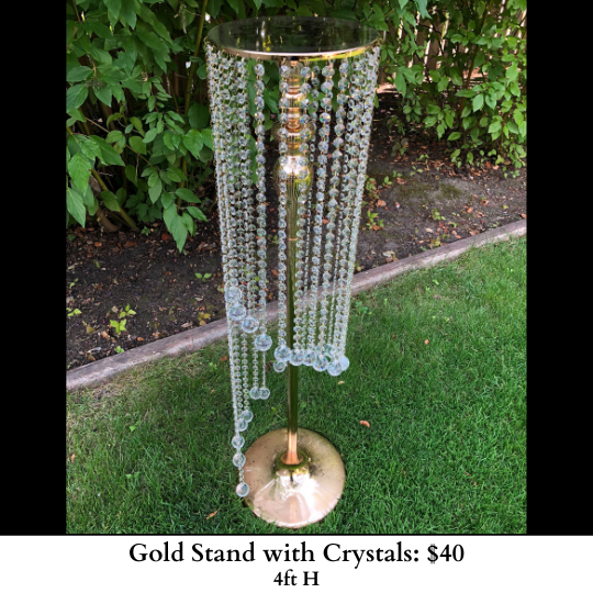 Gold Stand with Crystals-558