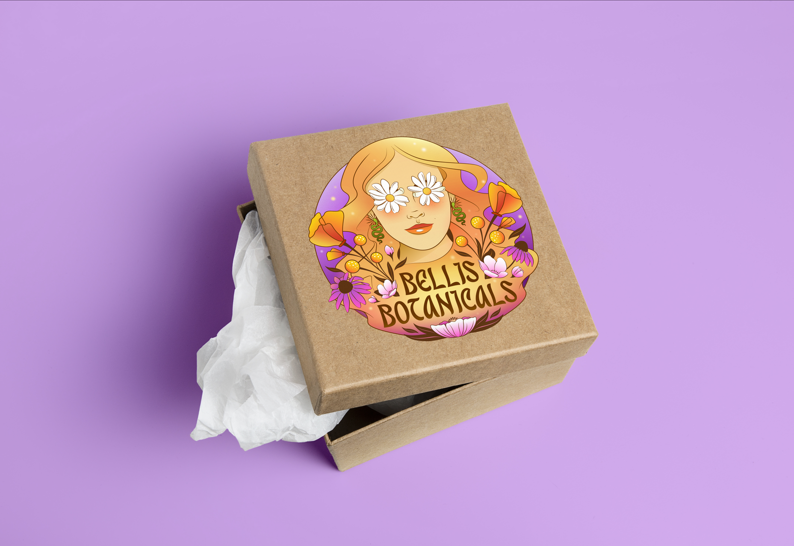 Cardboard Box PSD MockUp