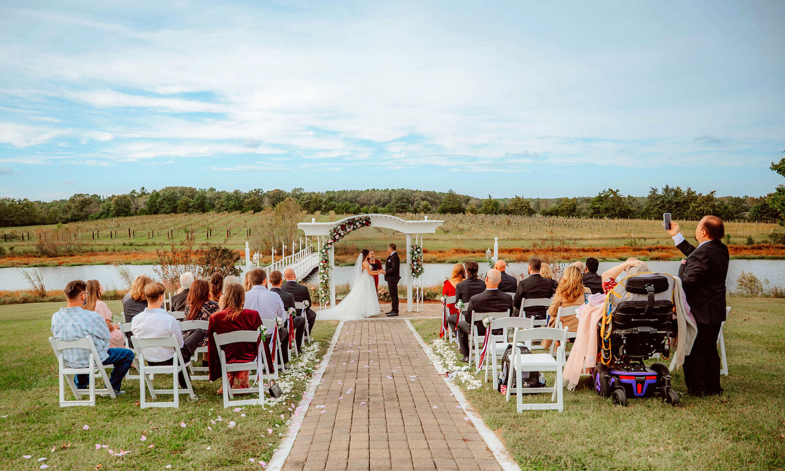 Wedding Ceremony photography at Laurel Haven Estate in Lancaster SC