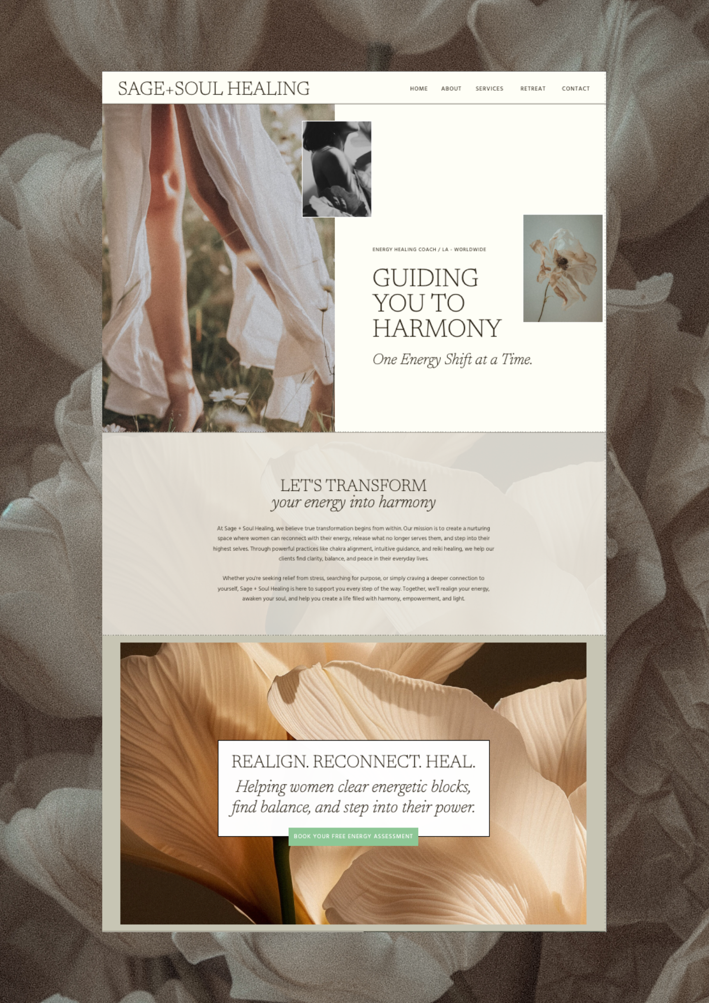 Sage + Soul Healing Homepage