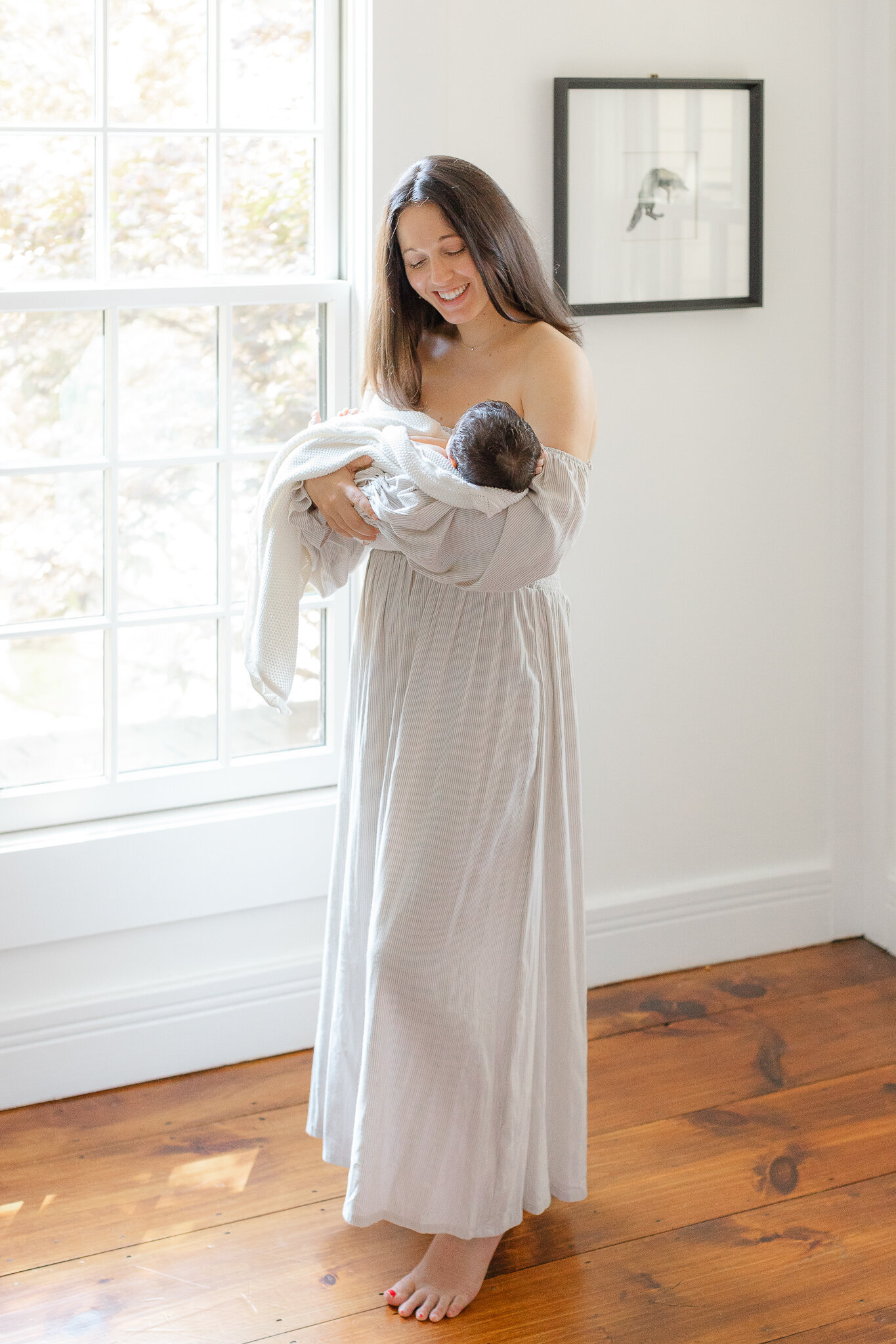 in home newborn session brookline MA