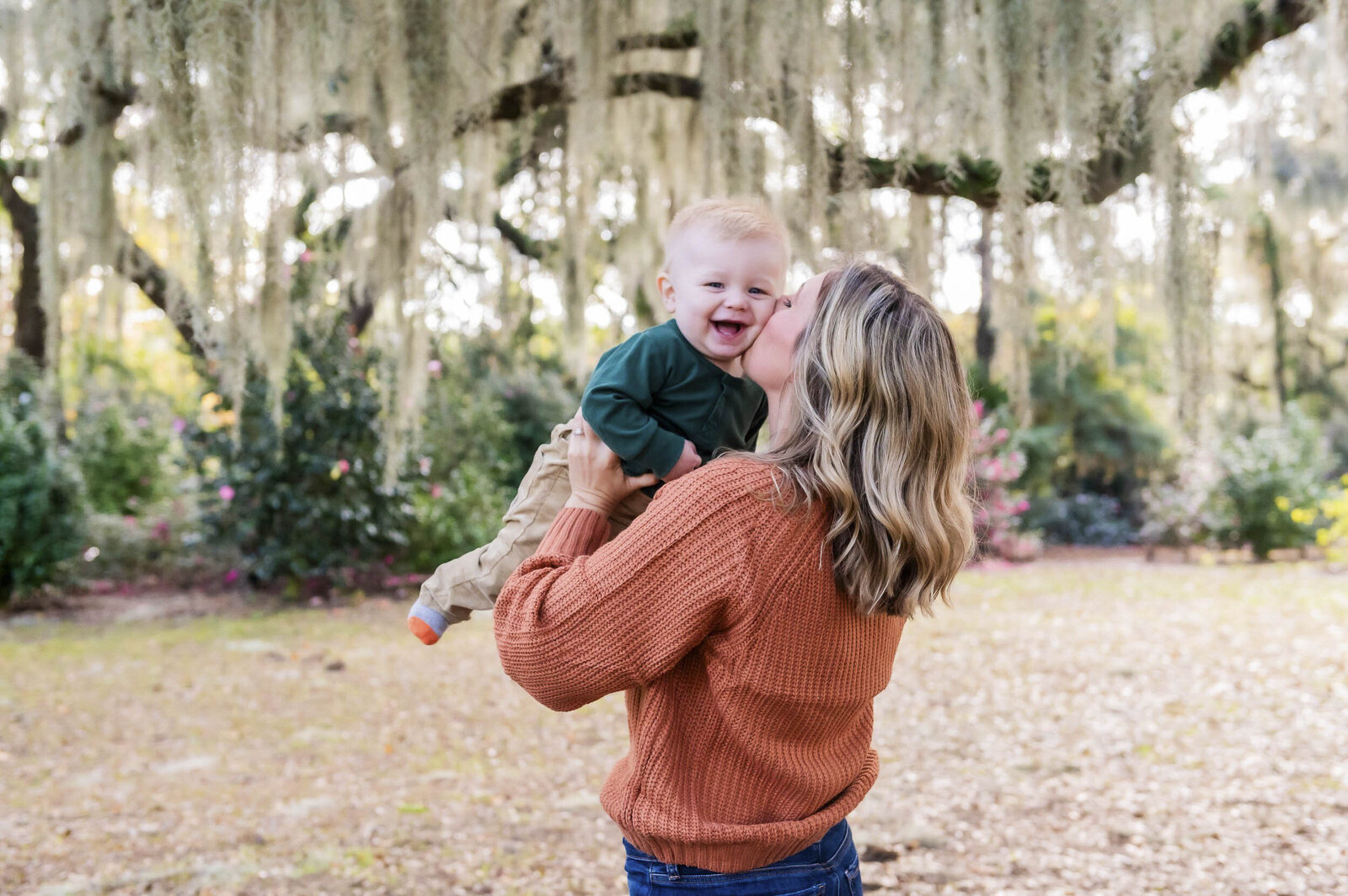 family at park in HHI SC