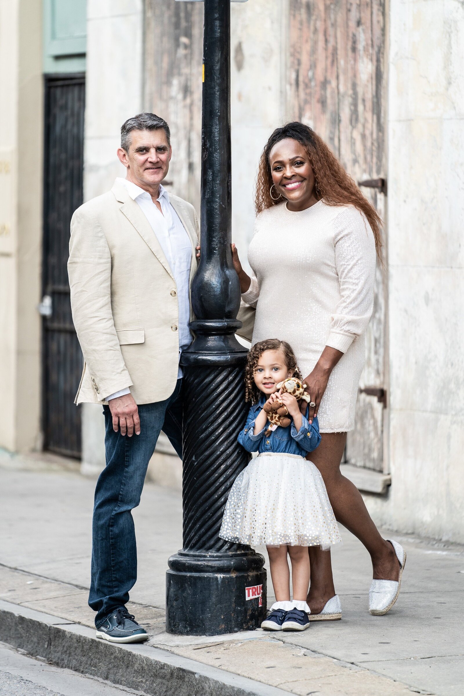 Family portrait in the French Quarter