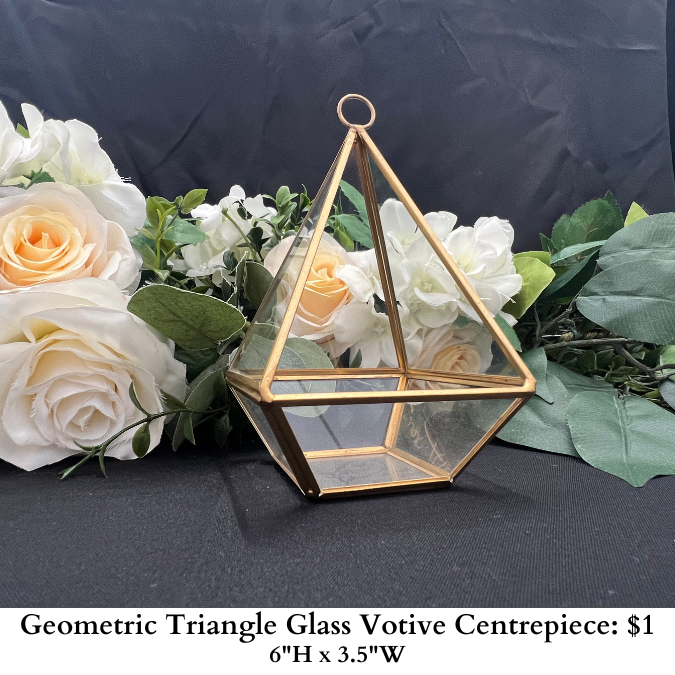 Geometric Triangle Glass Votive Centrepiece-152
