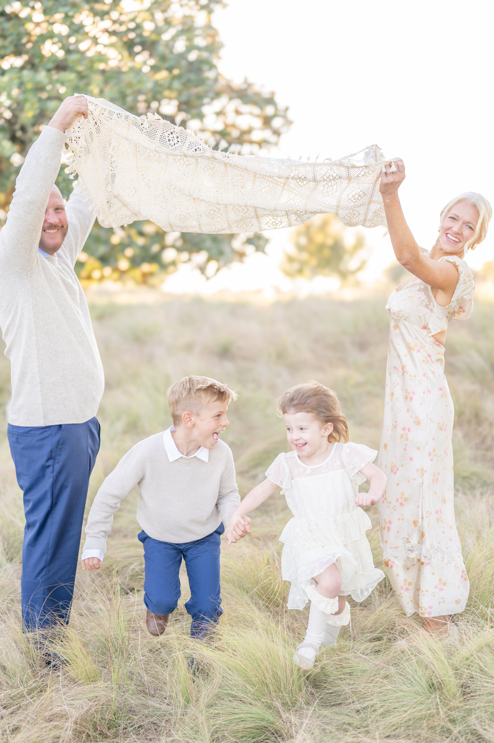 kids running by Raleigh Family Photographer