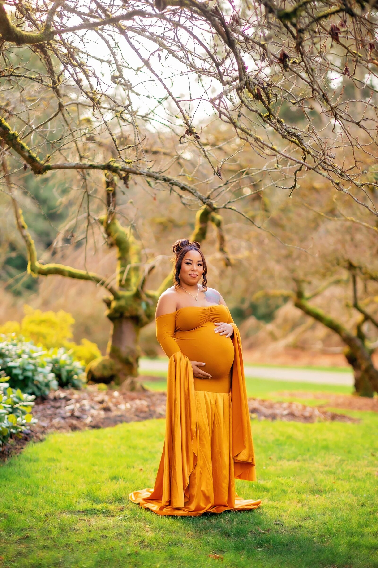 Gold Maternity Dress Seattle