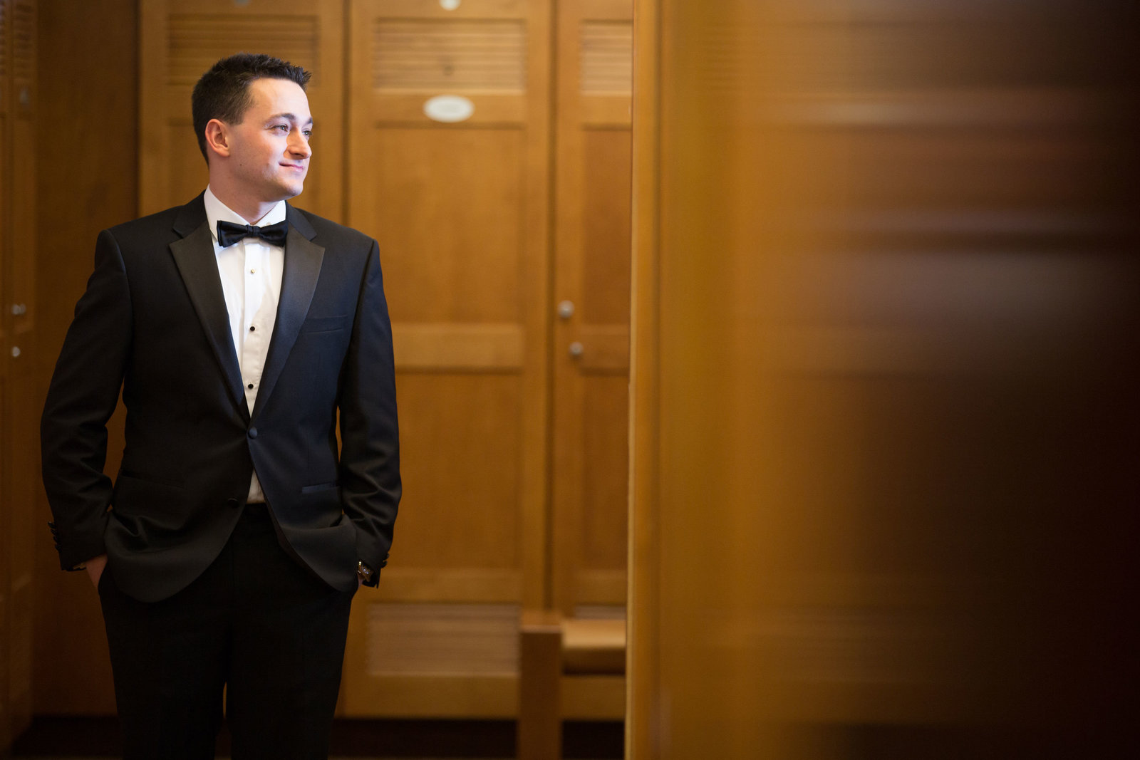 groom ready for his big day at Engineers Country Club