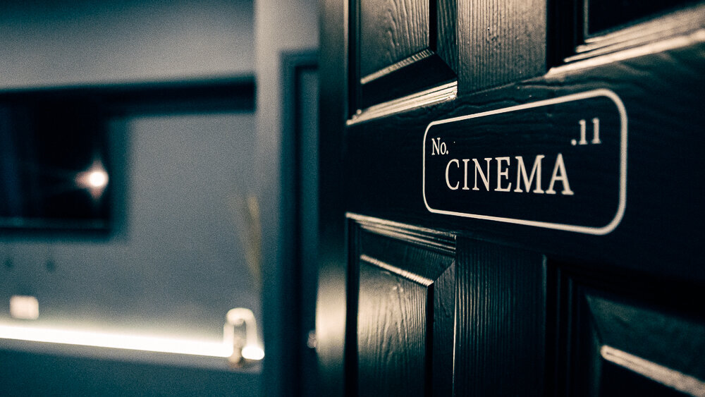 real estate property photography liverpool cinema room sign