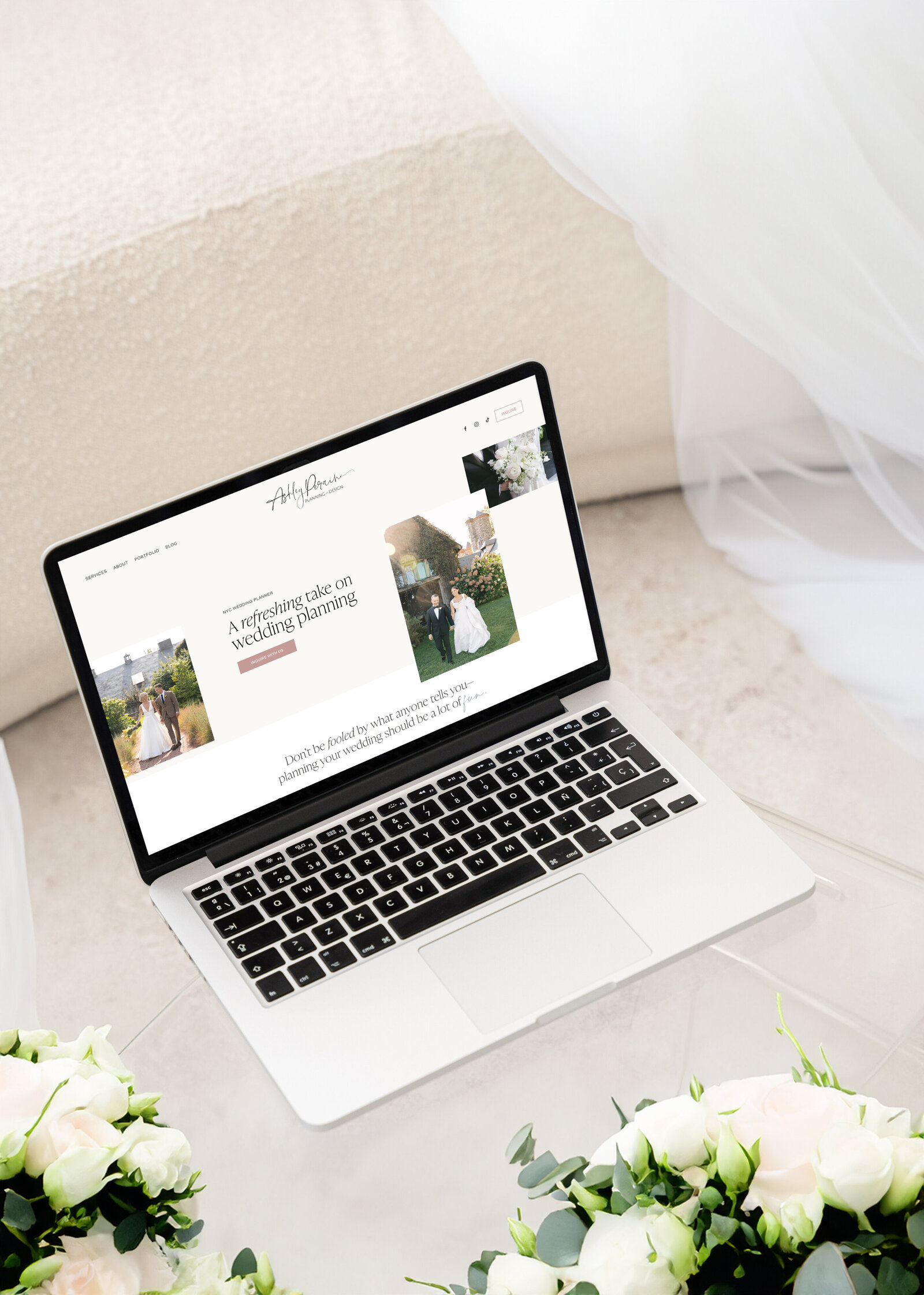 Wedding and Event Planner Squaresapce Website Design 2