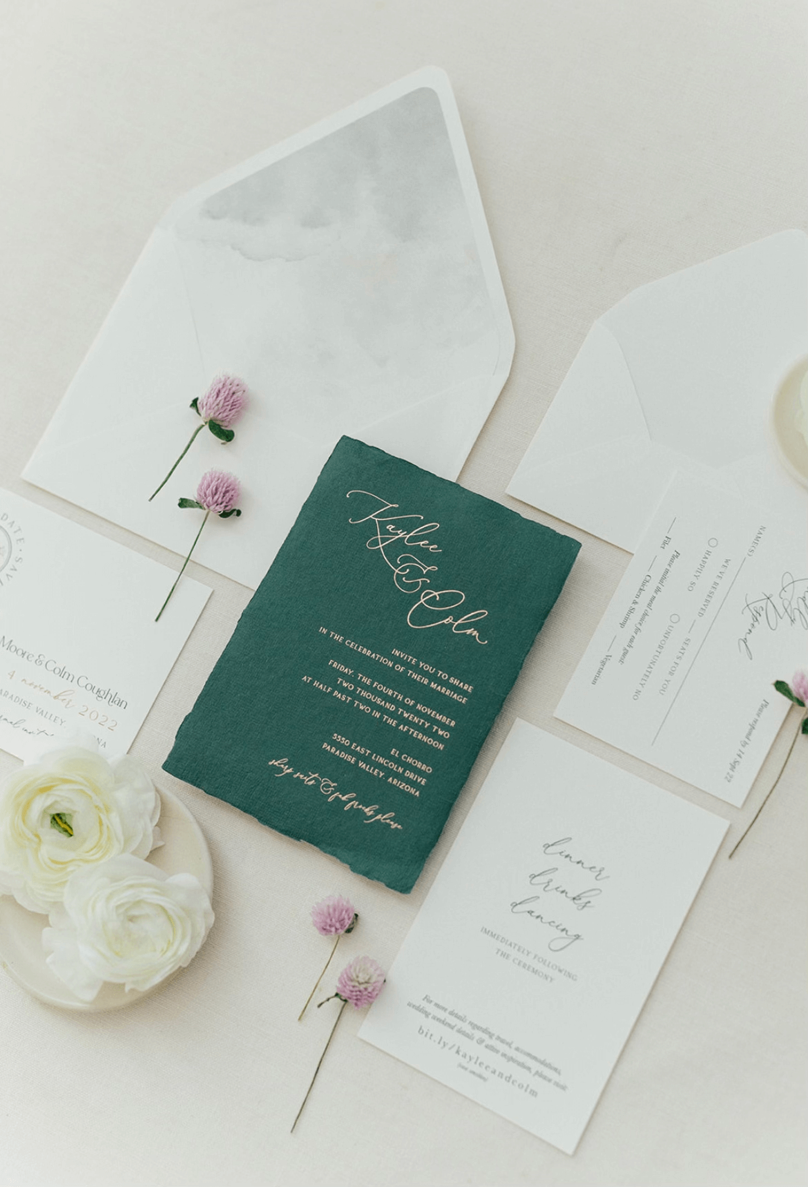 emerald-green-gold-foil-wedding-invitations-arizona