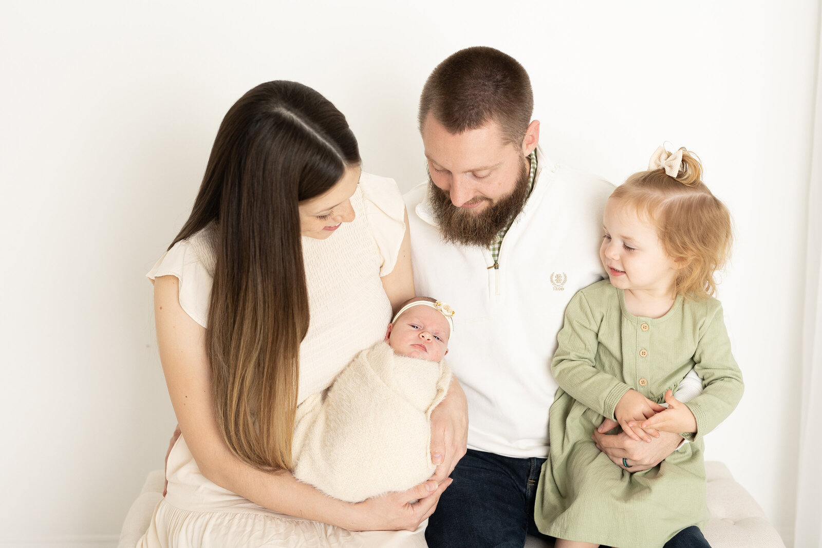 Family photo during Lehigh Valley Newborn photoshoot