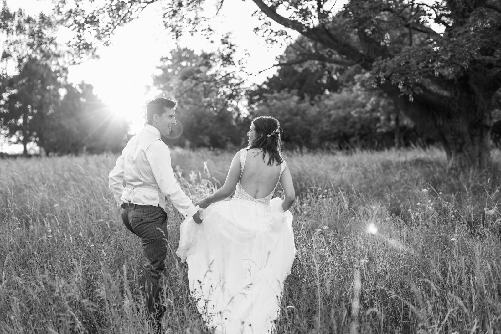 Fanhams-Hall-wedding-golden-hour-photos