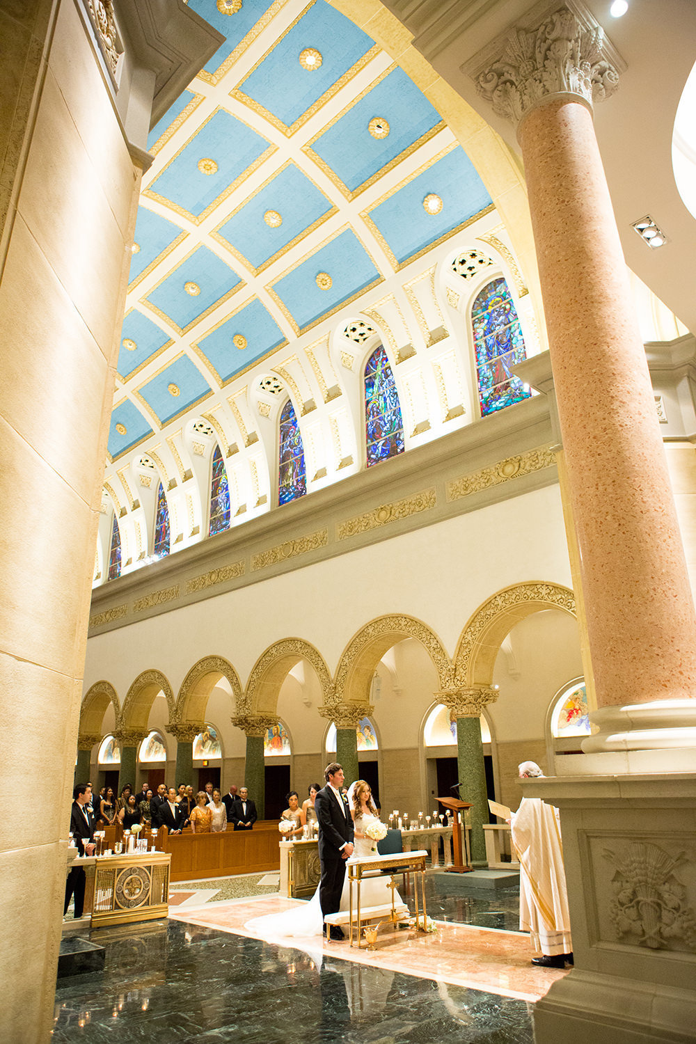 ceremony space with candles at the immaculata