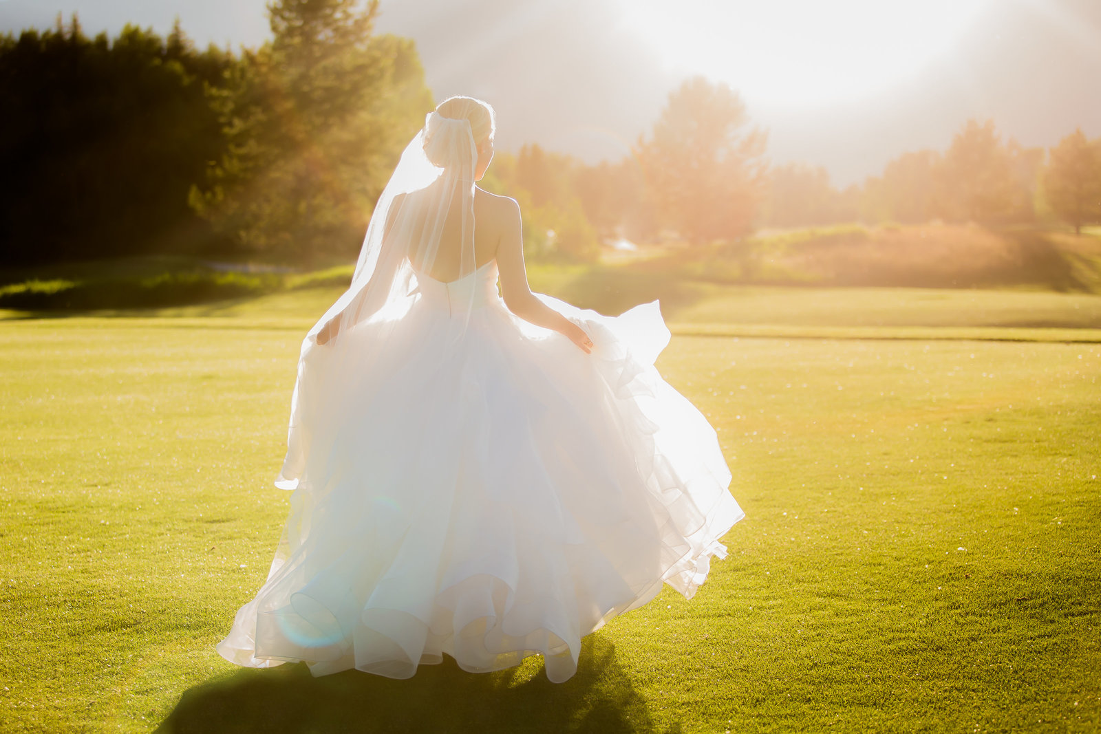 Bride dancing at Jackson Hole Golf and Tennis