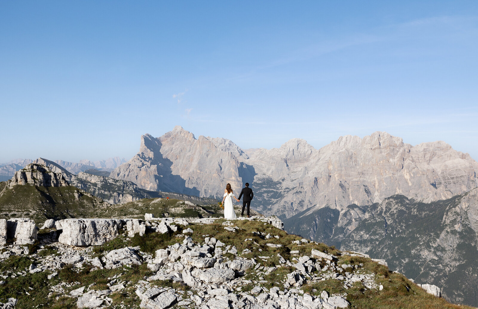 Elopement photos in the Dolomites, Italy. Photos taken by Kollar Photography, Italy Elopement Photographer