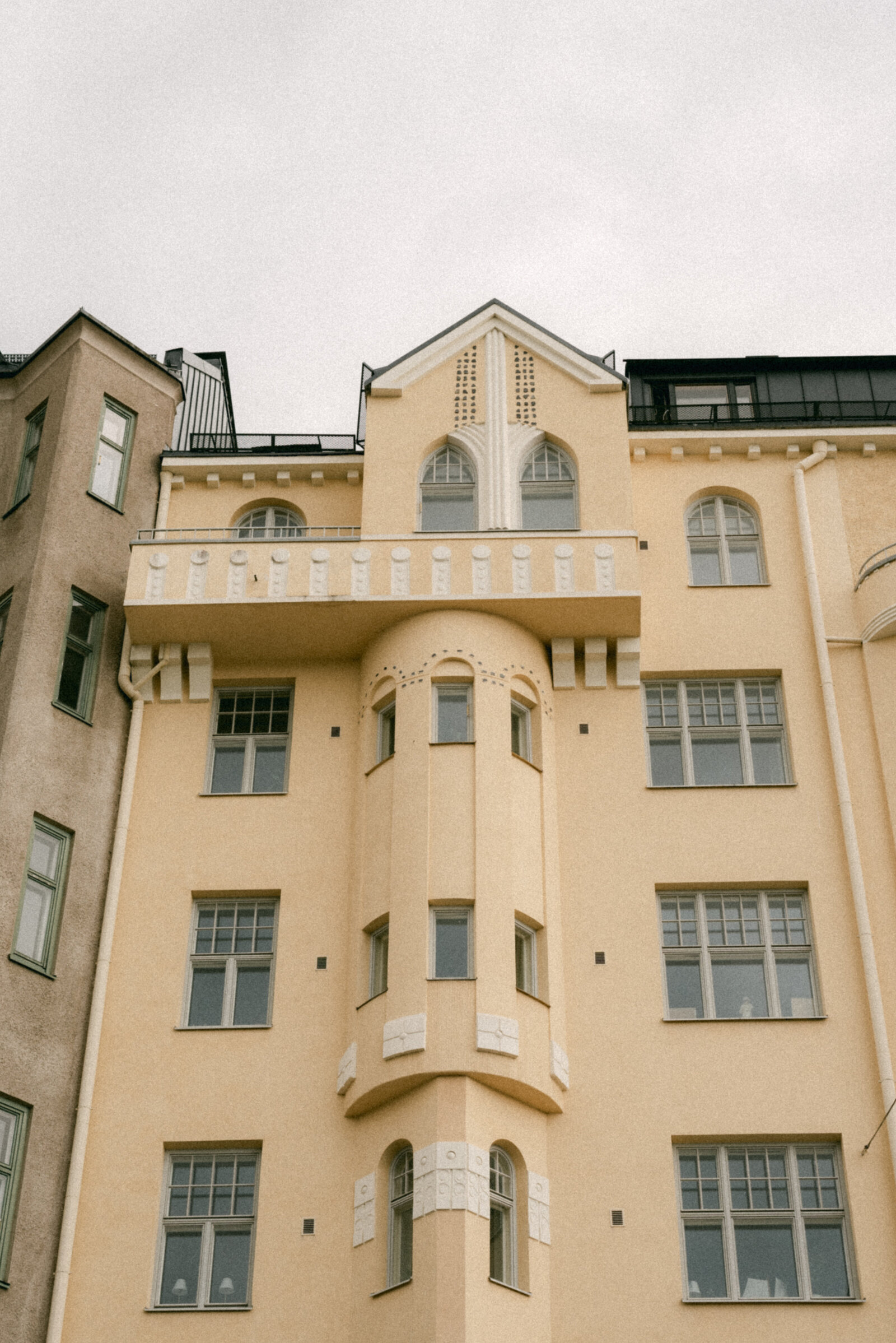 Yellow building in Helsinki Katajanokka.