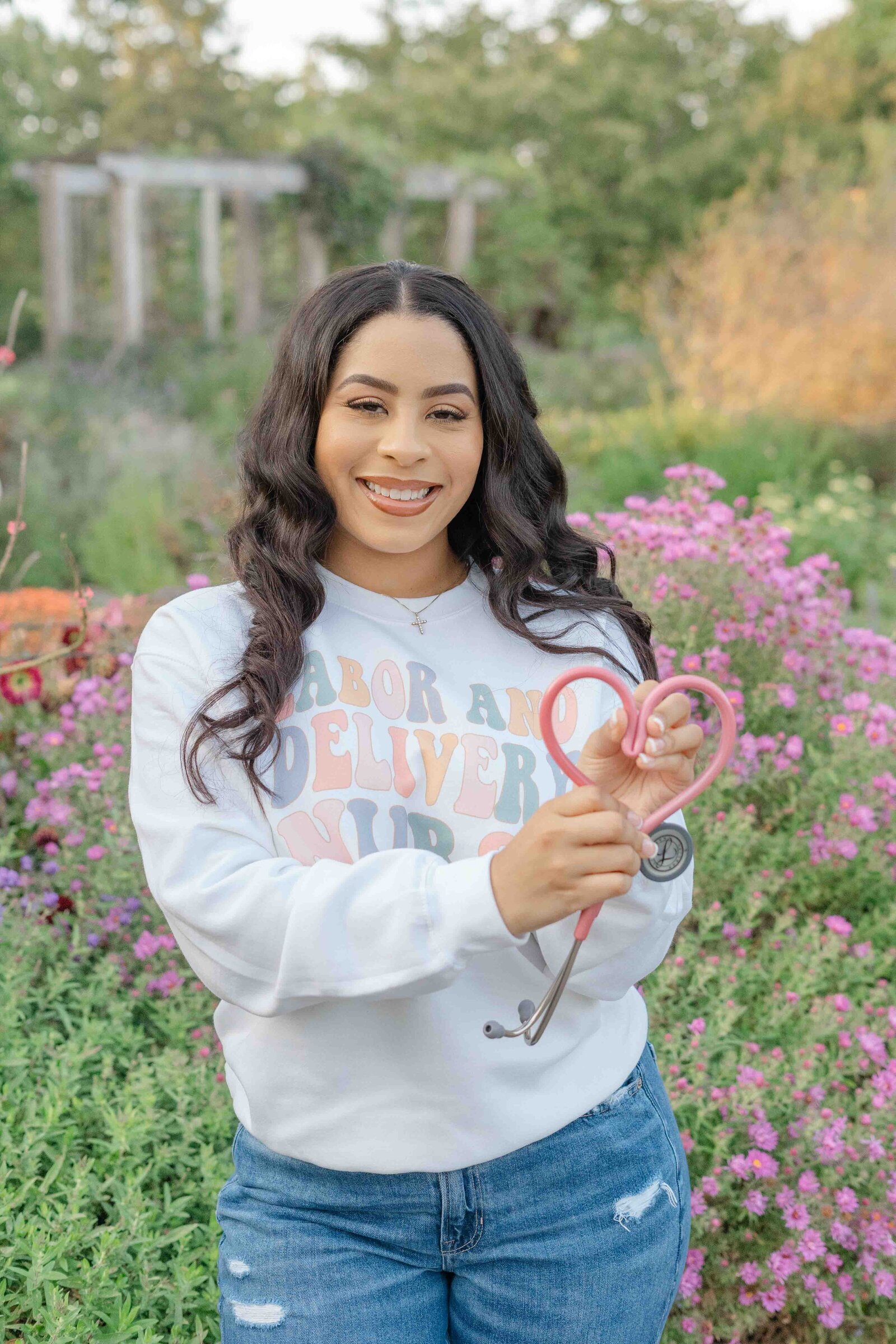senior holding a stethoscope in Fairfax, Virginia