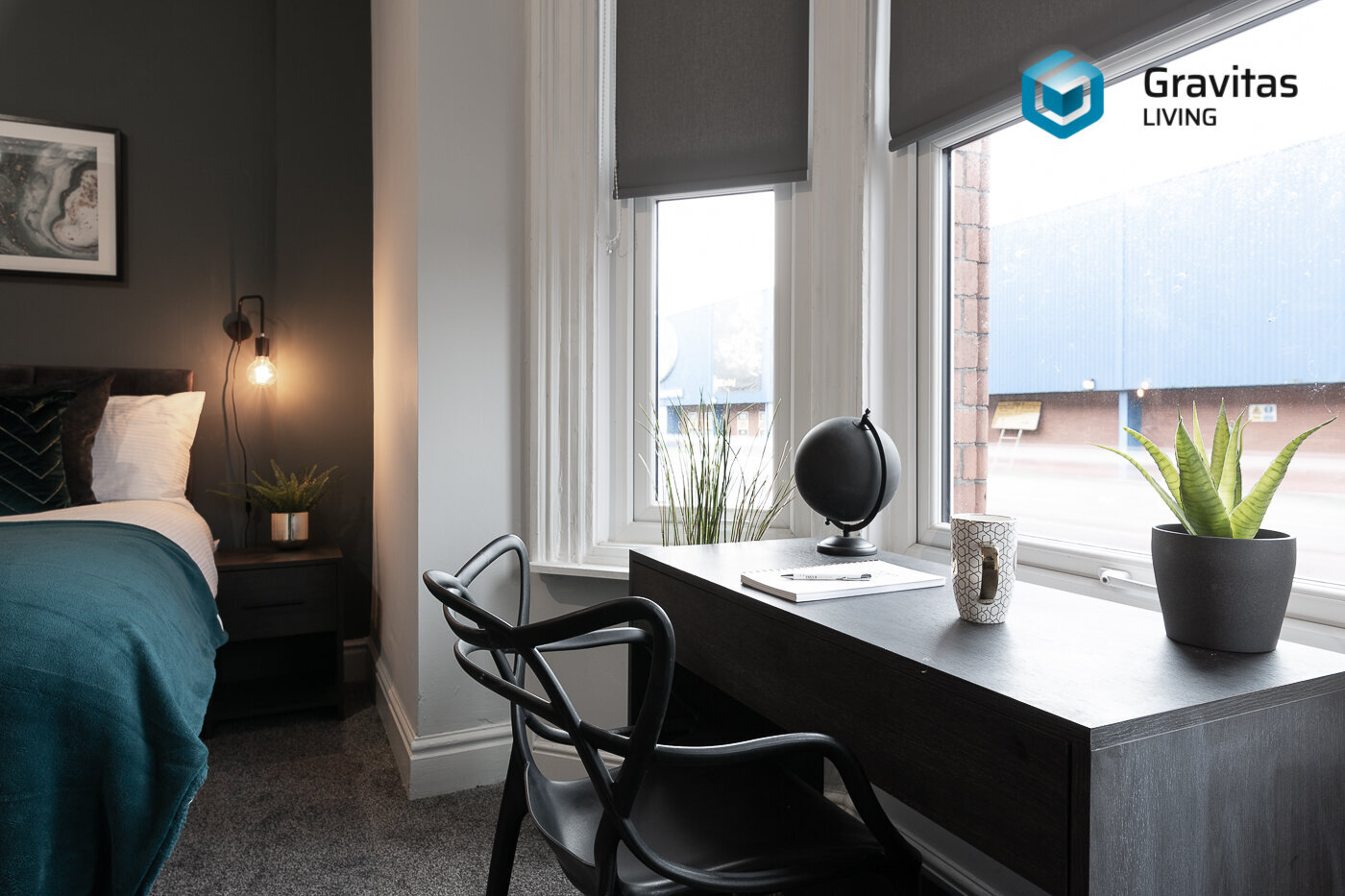 real estate property photography liverpool hmo desk bedroom