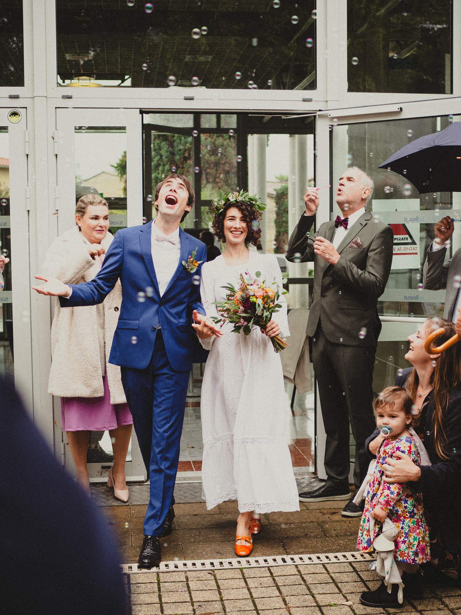 photographe mariage arcachon - sortie eglise mariage arcachon - pauline clerget