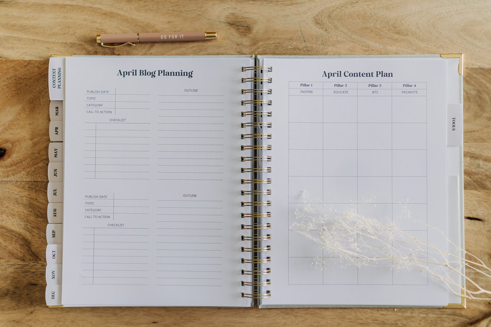 content planner for business owners