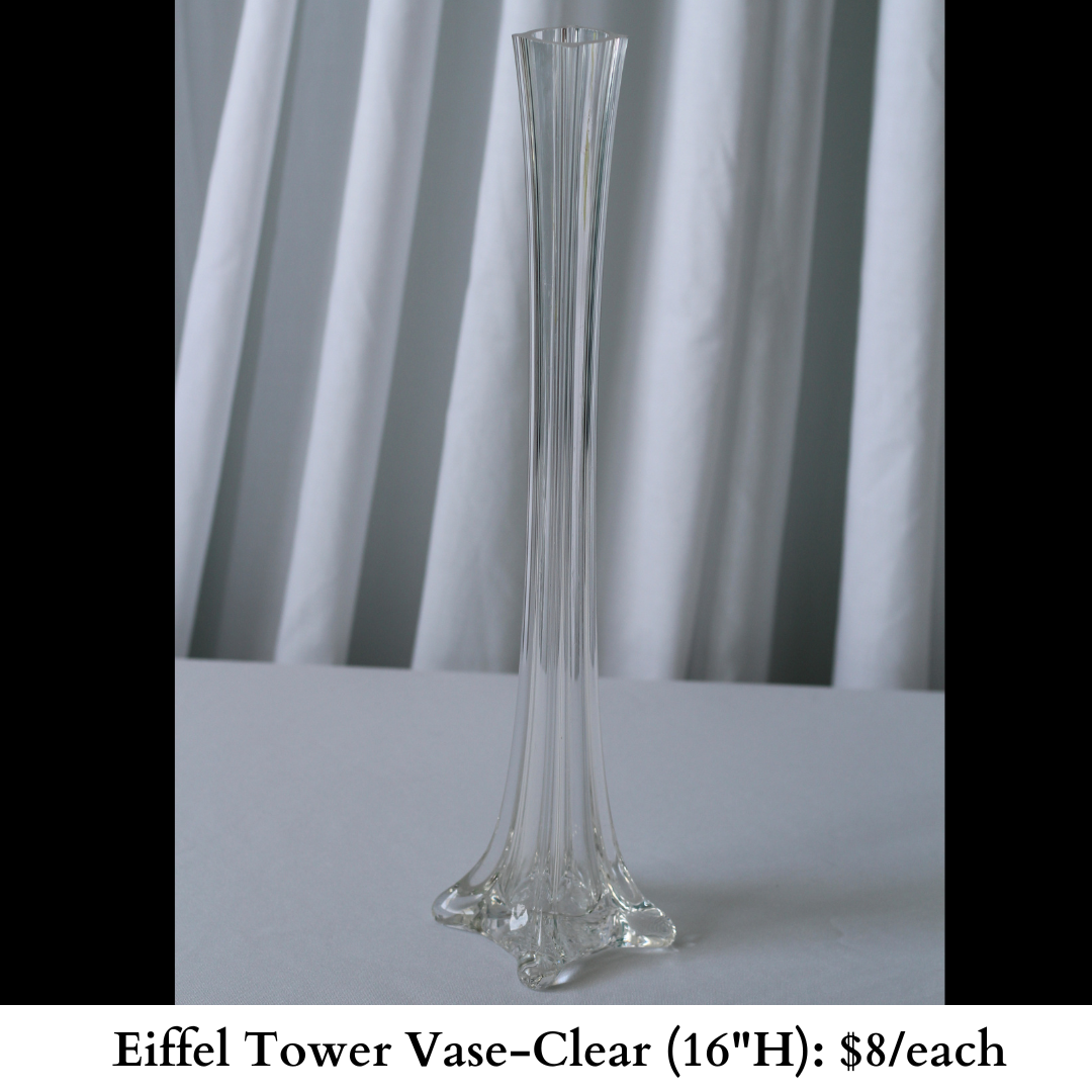 Eiffel Tower Vase-Clear-192