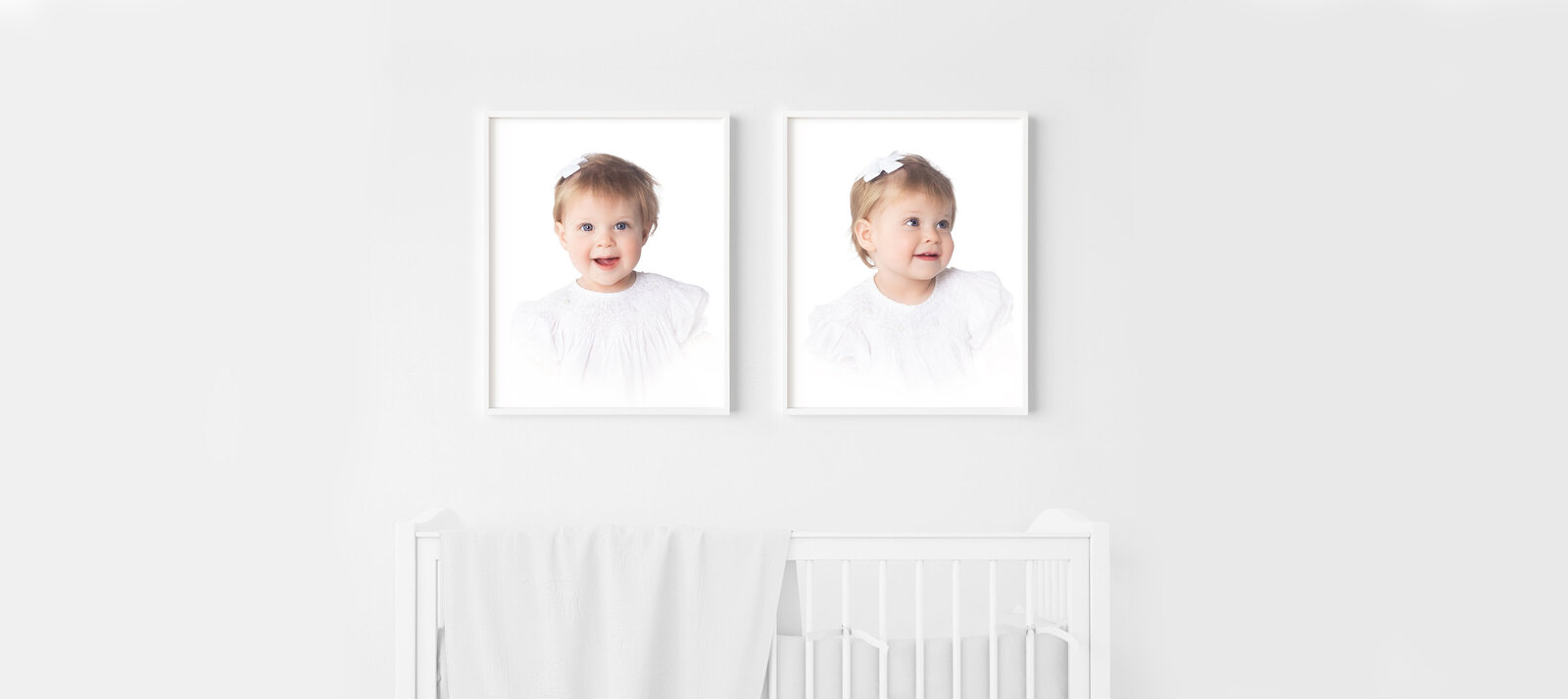 Color heirloom photos of little girl wearing dress in Nashville, TN photography studio