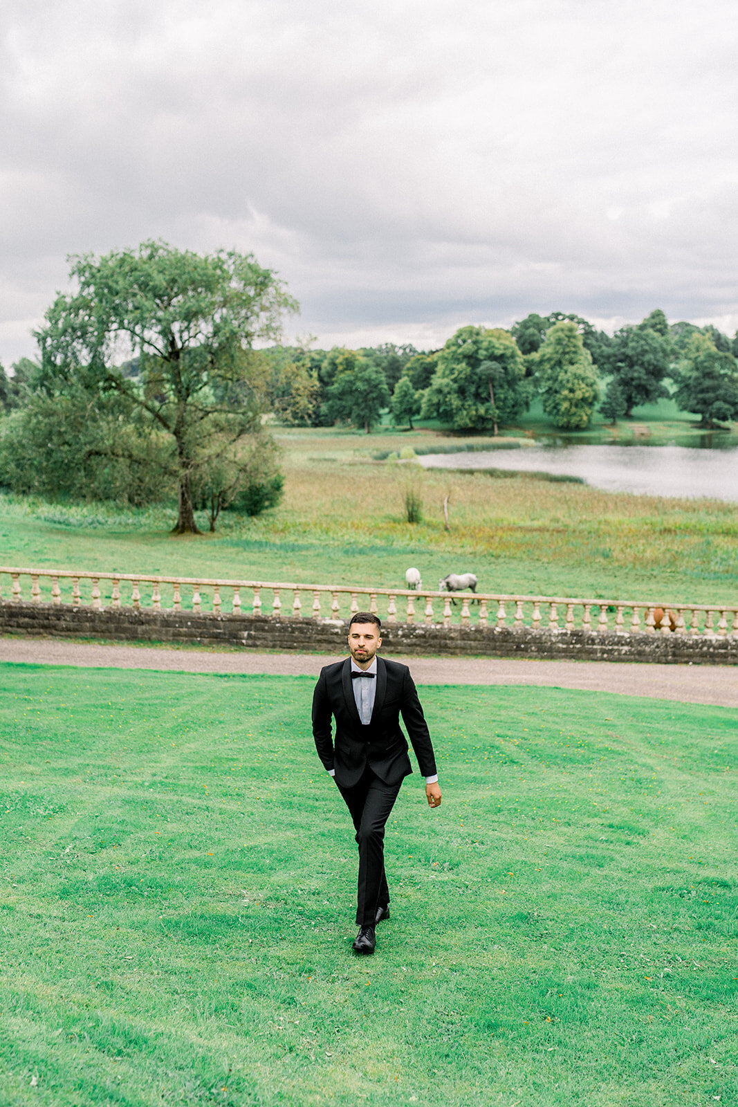 Groom’s Candid Portrait at Castle Leslie Wedding, Ireland