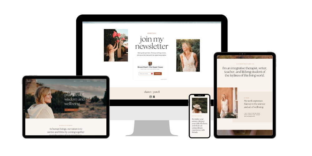 Shawn Parell Website Mockup