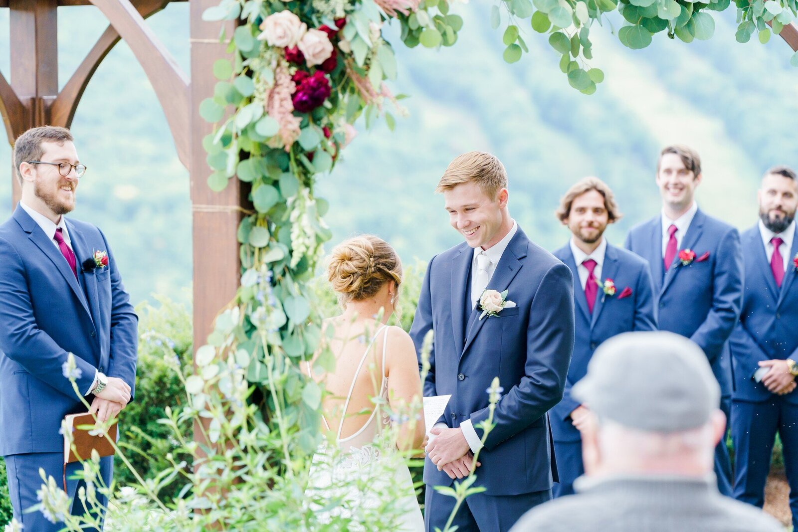 Whimsical wedding ceremony in NH