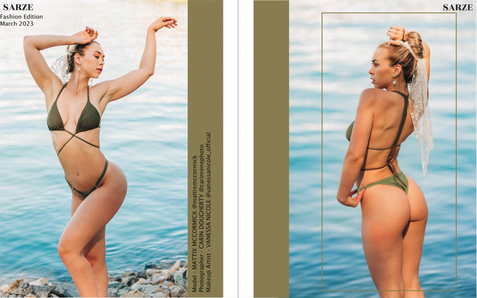 SARZE magazine spread featuring images by Carin Rene Photo