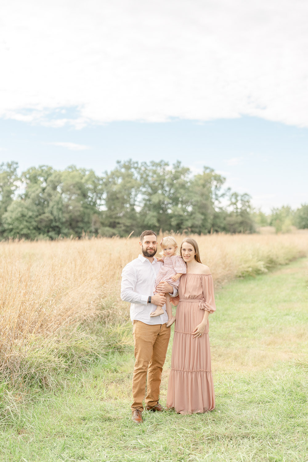 family pose for photos during Ashburn, VA mini session
