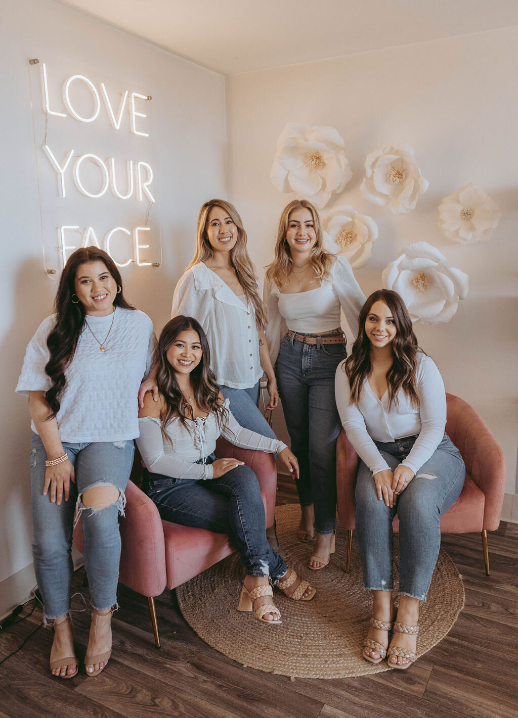 Our skin care team in the interior of our San Diego location