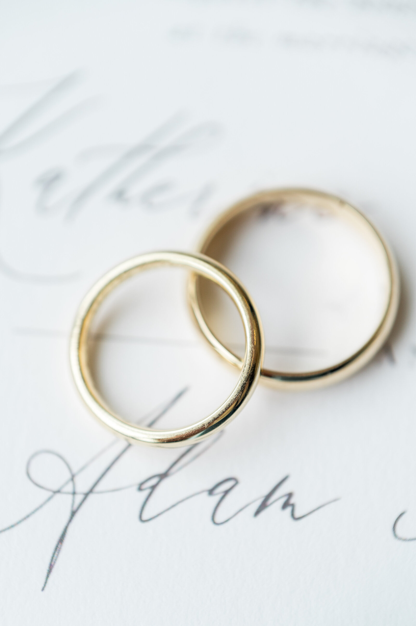 Gold Wedding Band Detail Photo