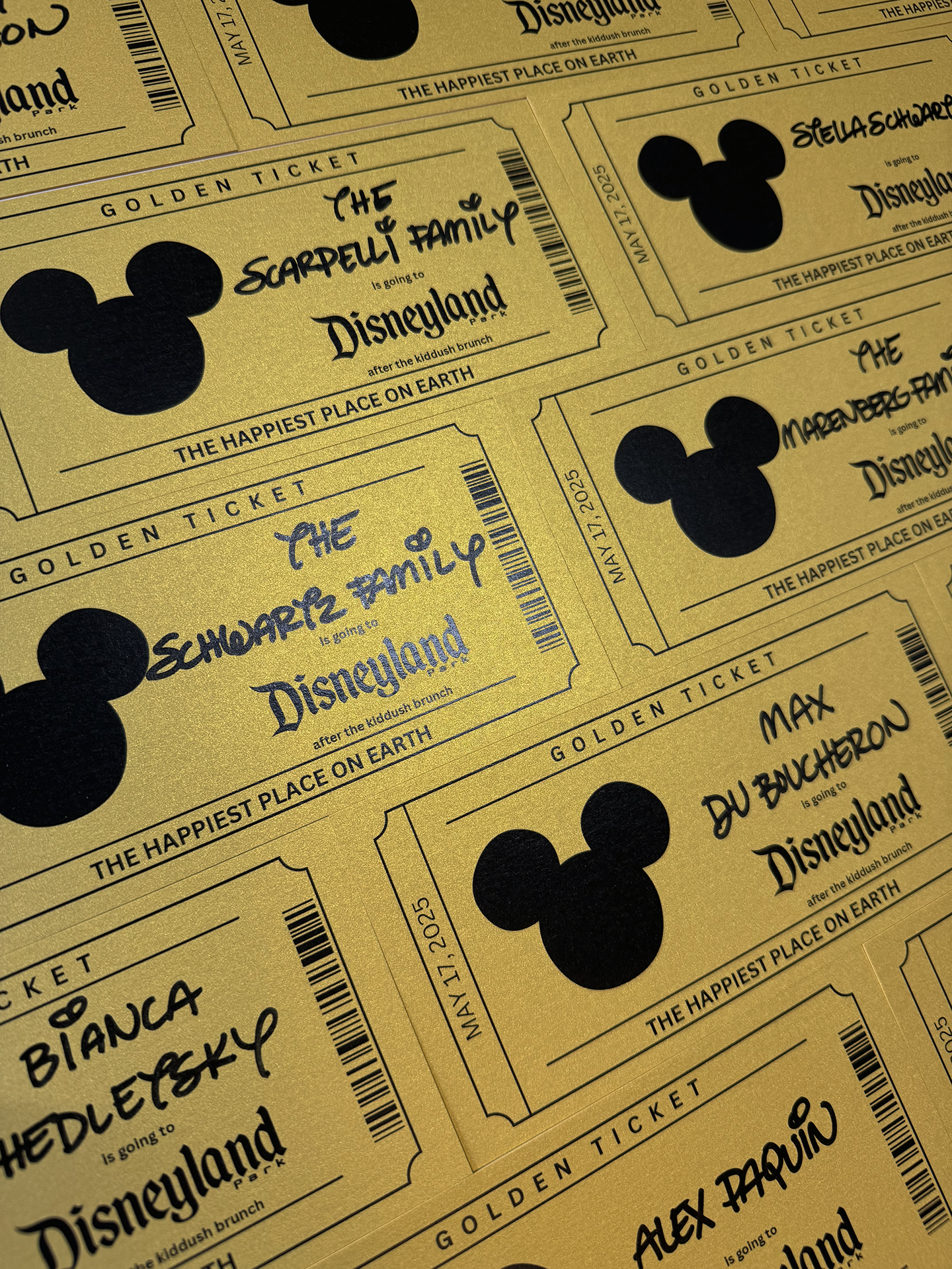Disney Style Lettering for Tickets