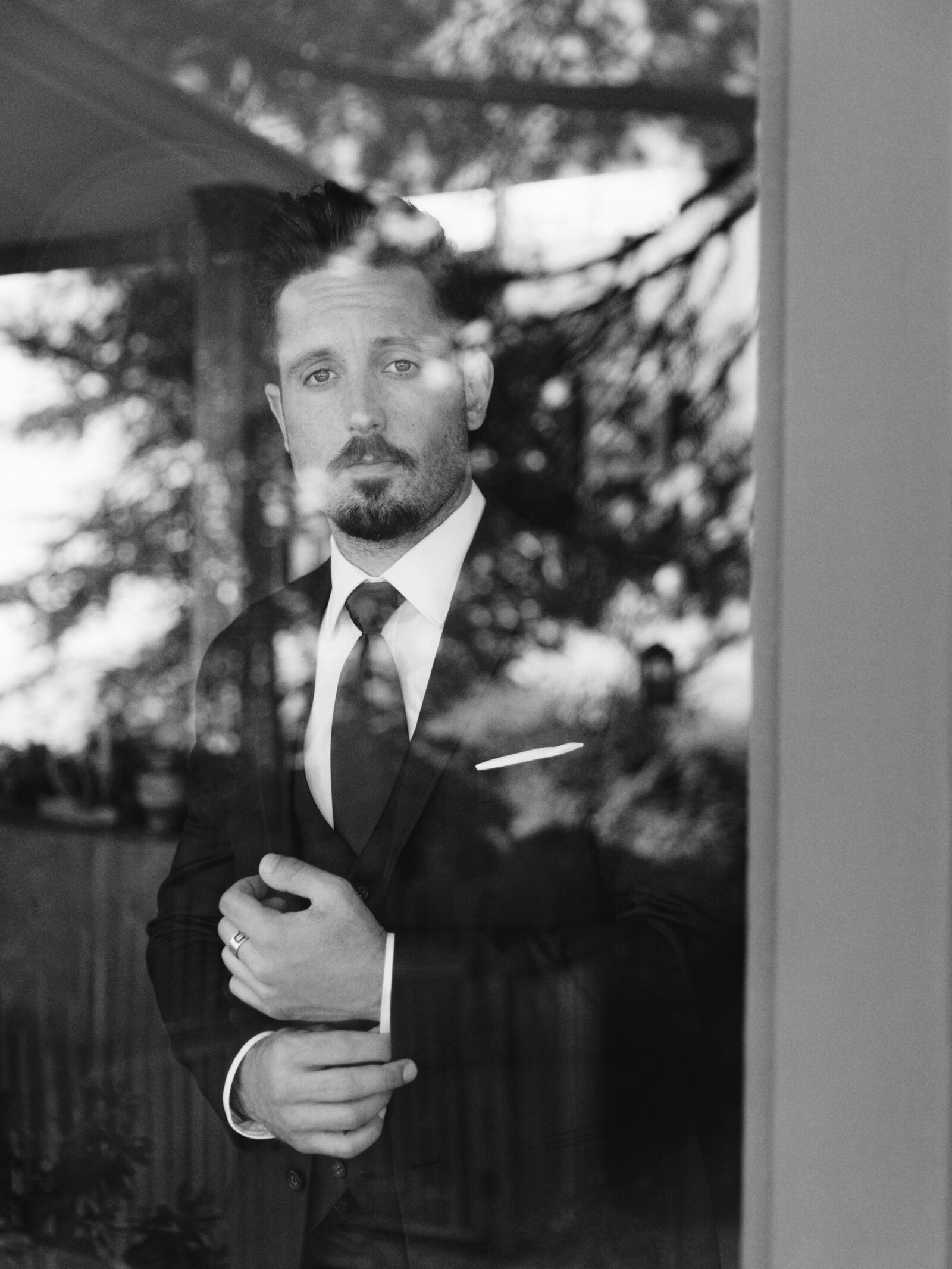 101-For-the-Love-of-It-Groom-Portrait-Reflection