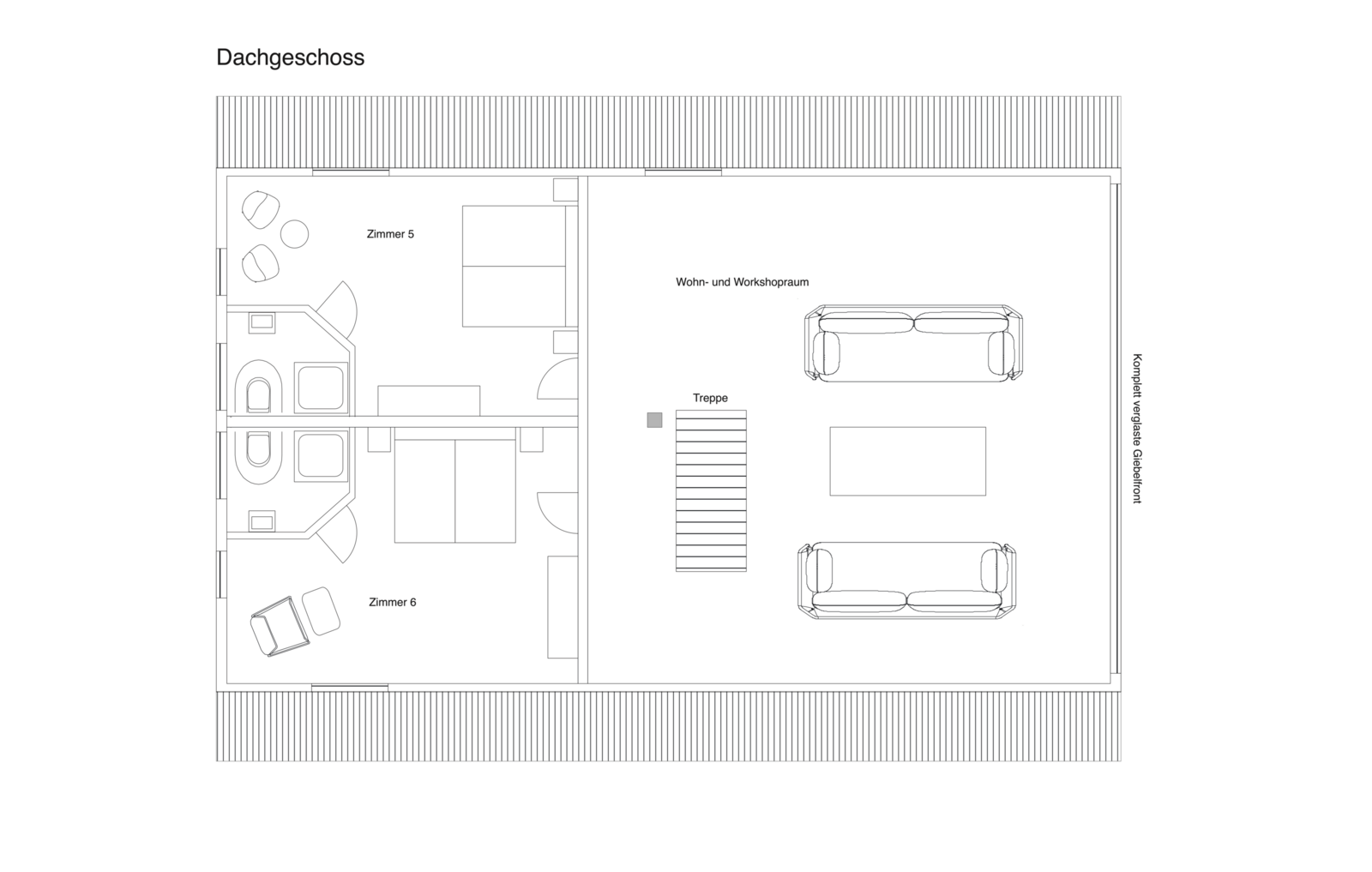 Dachgeschoss-Grundriss