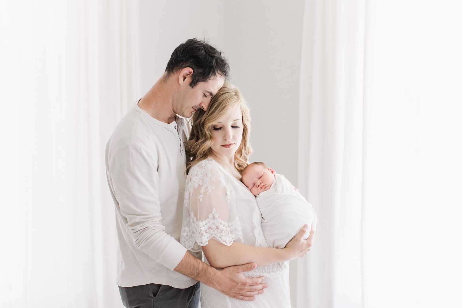 Light and airy film newborn photo shoot.