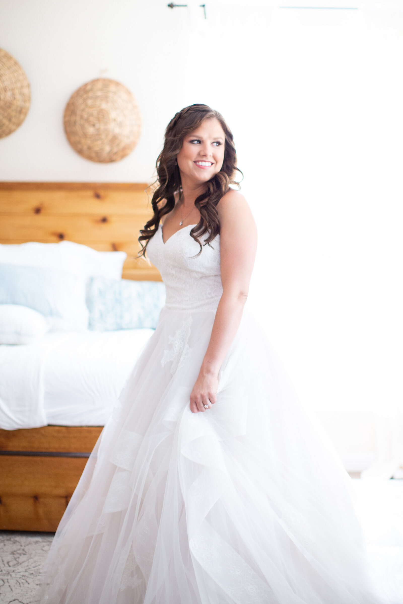 bride getting ready indoors