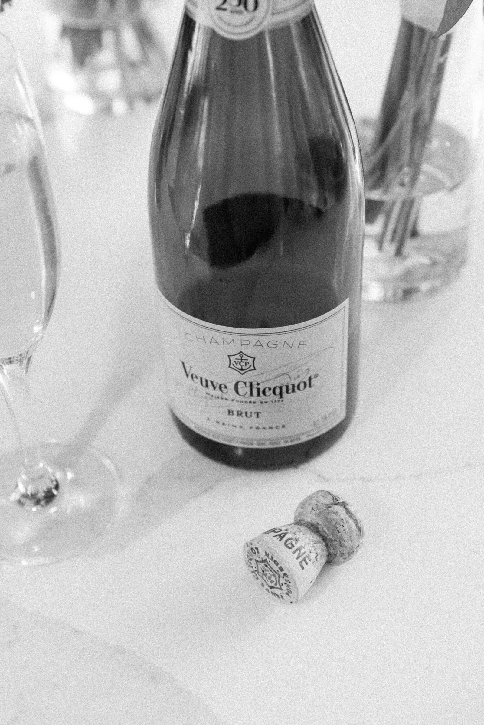 veuve clicquot on wedding day