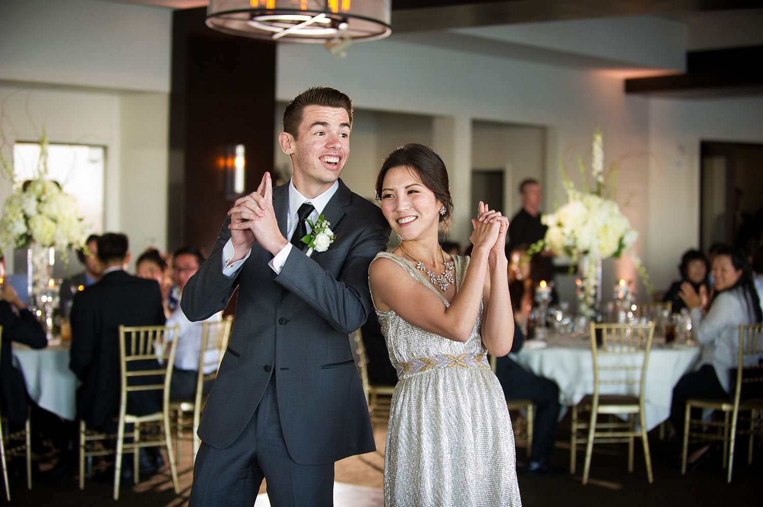 bride and groom funny first dance