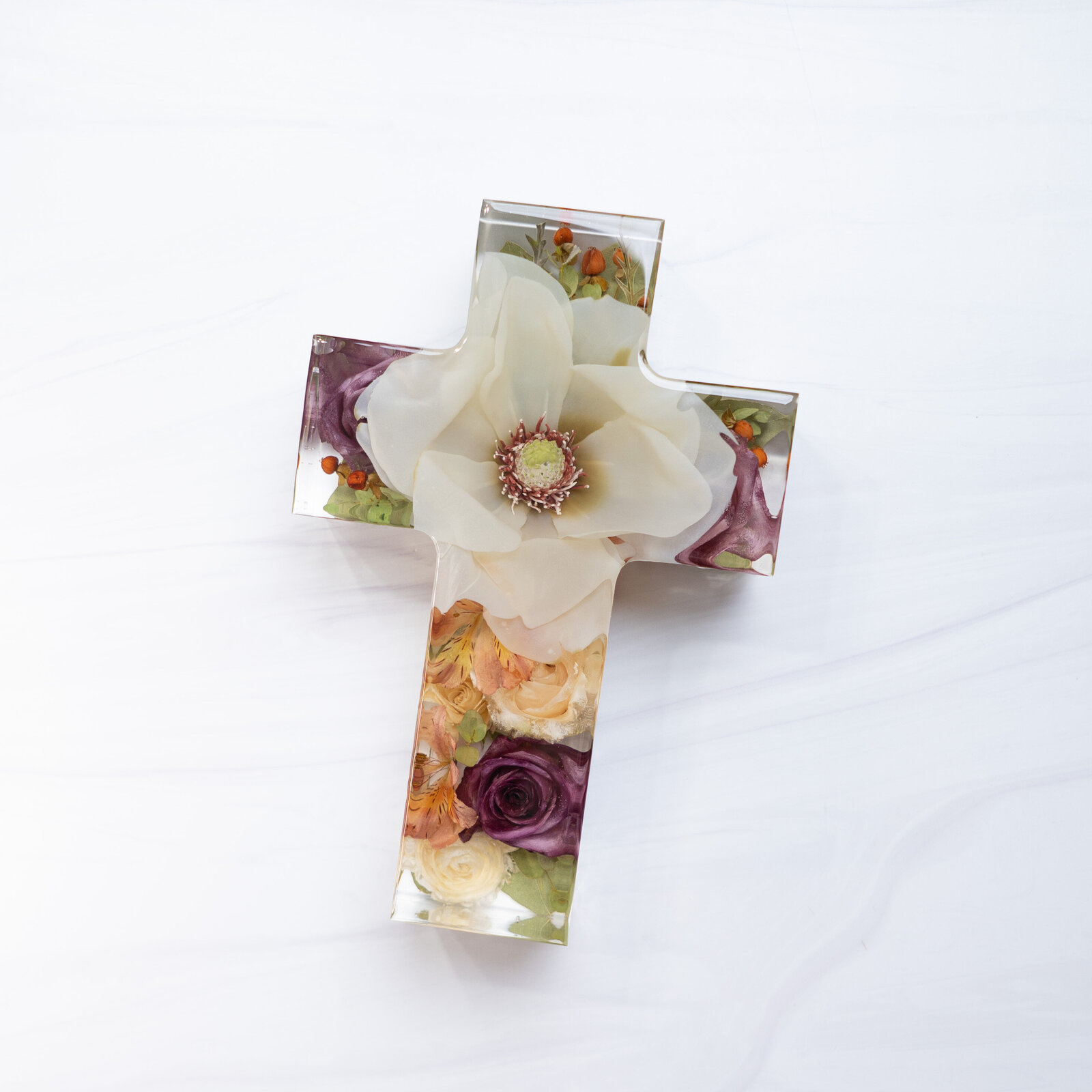 cross12 faux silk magnolia pink white orange berry DoreenP