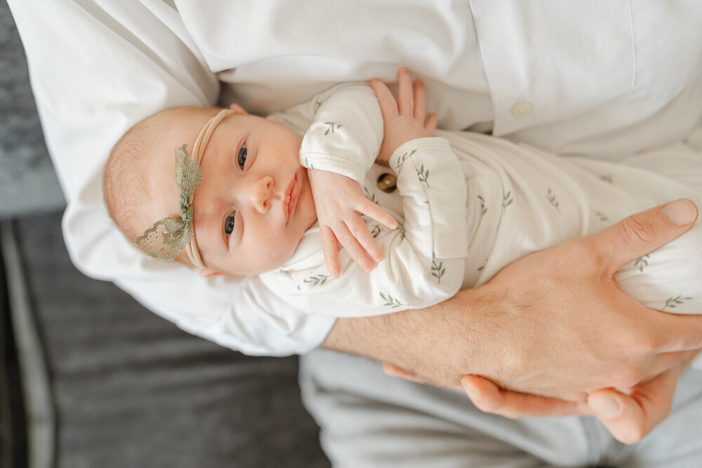 baby girl during newborn session in McLean, VA
